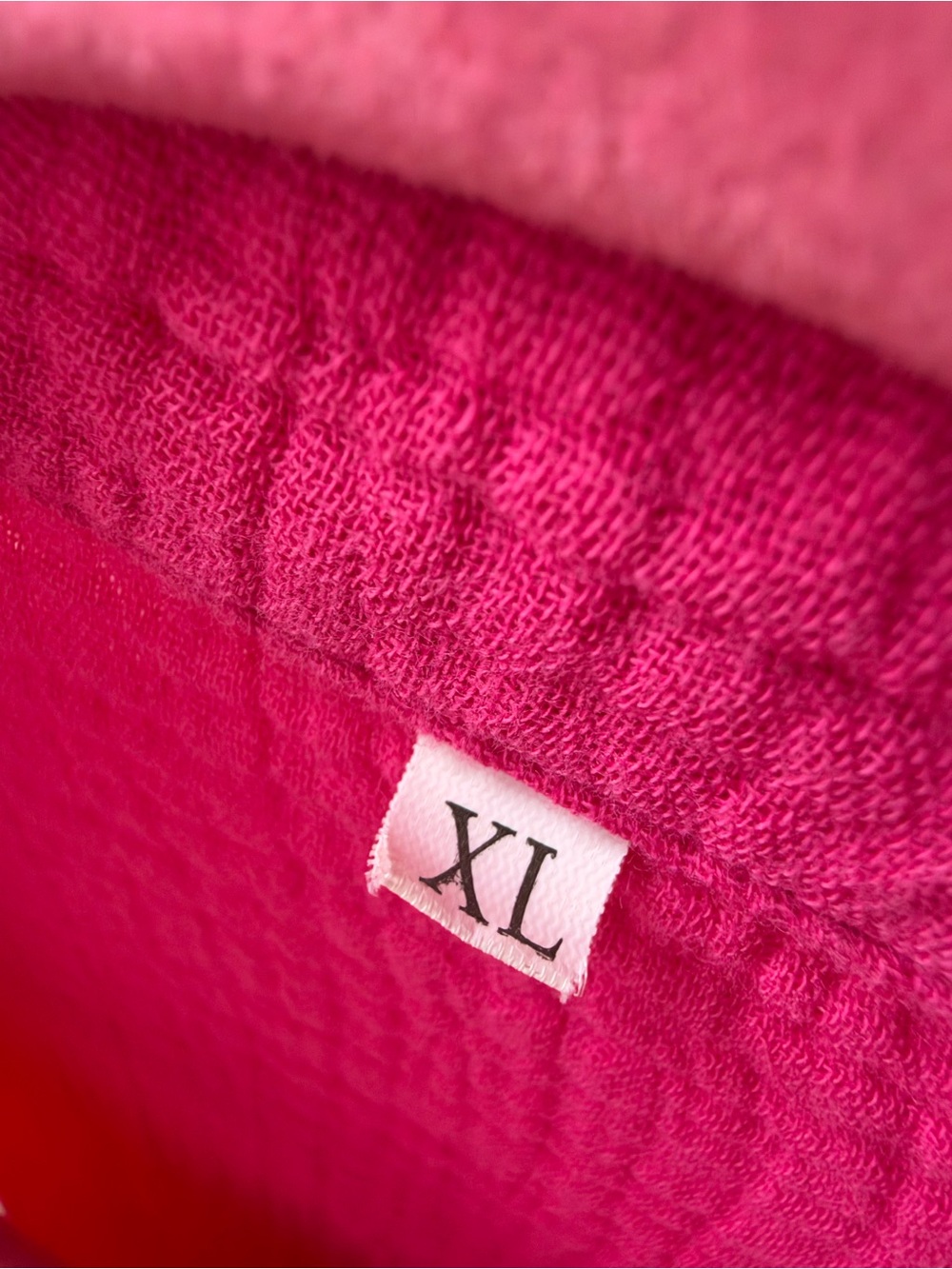 Hot Pink Cotton Gauze Button-Down Shirt | XL | Resort Beach Cover-Up - Picture 5 of 6